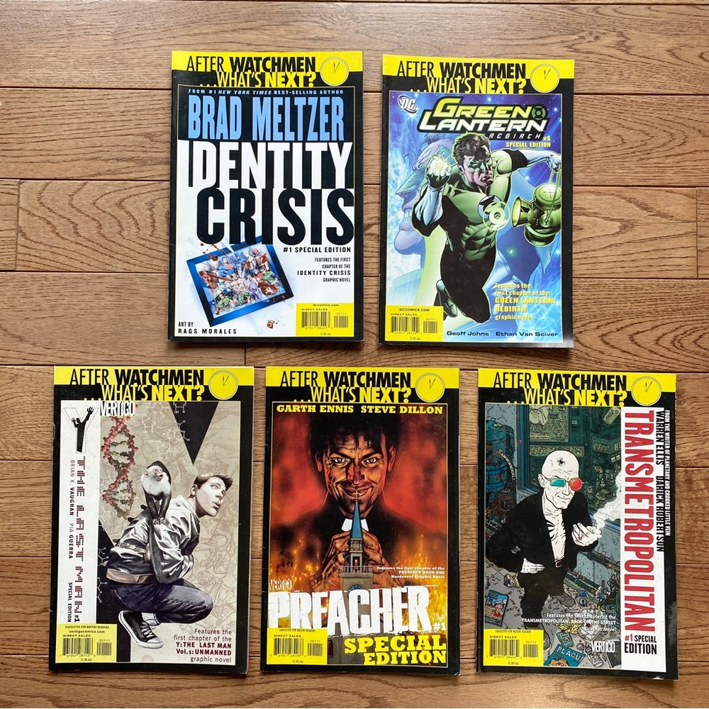 After Watchmen What’s Next? Set of 5 comics. Overall in pretty good condition.